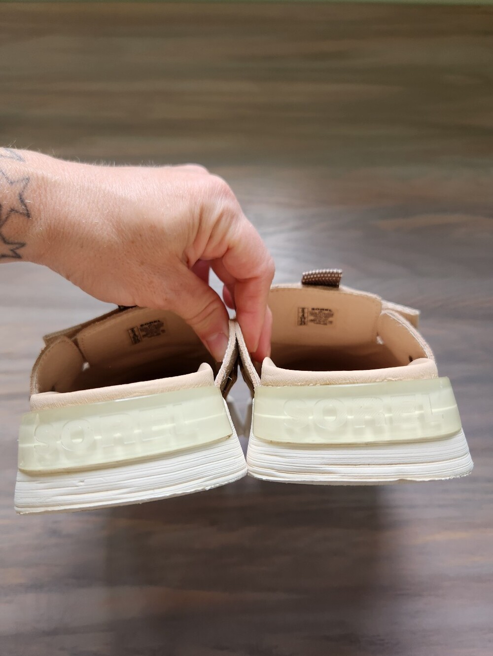 Sorel Viibe Clog Slip Ons Suede Comfort Shoes Womens US 6 Cream White Tan - Picture 6 of 11